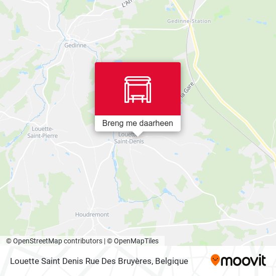 Louette Saint Denis Rue Des Bruyères kaart