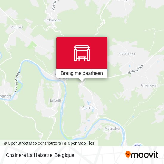 Chairiere La Haizette kaart