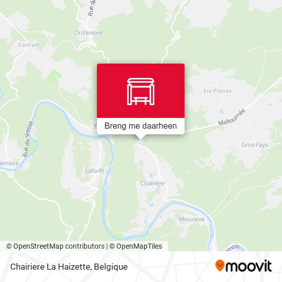 Chairiere La Haizette kaart
