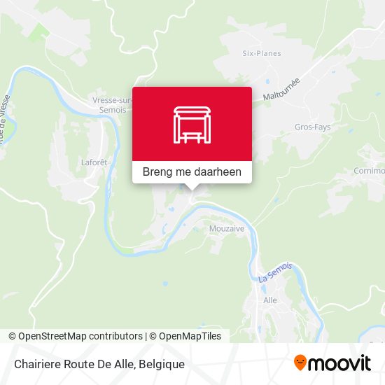 Chairiere Route De Alle kaart