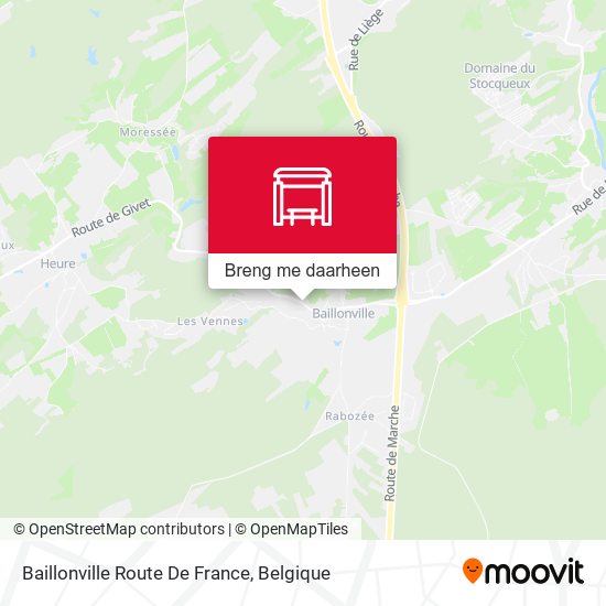 Baillonville Route De France kaart