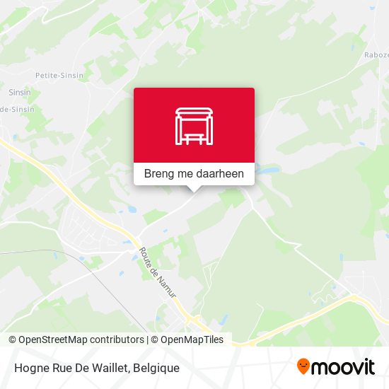 Hogne Rue De Waillet kaart