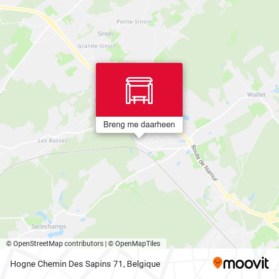 Hogne Chemin Des Sapins 71 kaart