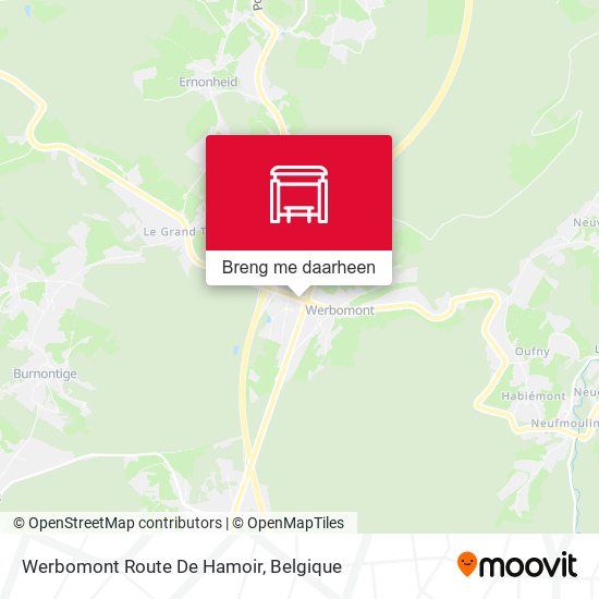 Werbomont Route De Hamoir kaart