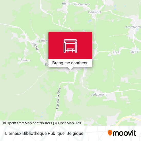 Lierneux Bibliothèque Publique kaart
