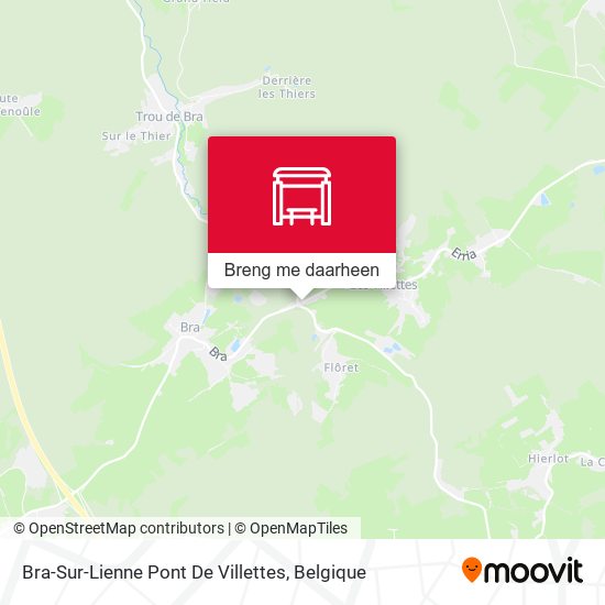Bra-Sur-Lienne Pont De Villettes kaart