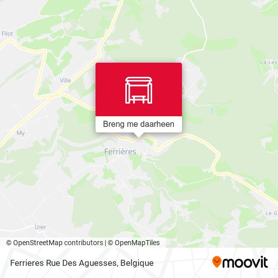 Ferrieres Rue Des Aguesses kaart