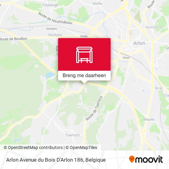 Arlon Avenue du Bois D'Arlon 186 kaart