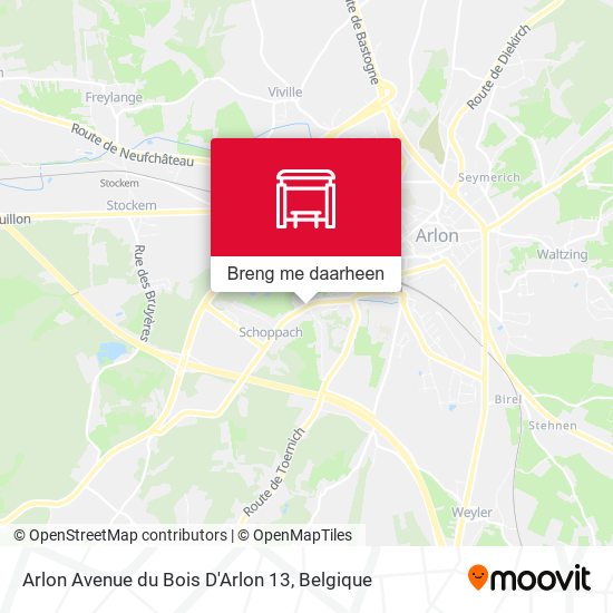 Arlon Avenue du Bois D'Arlon 13 kaart