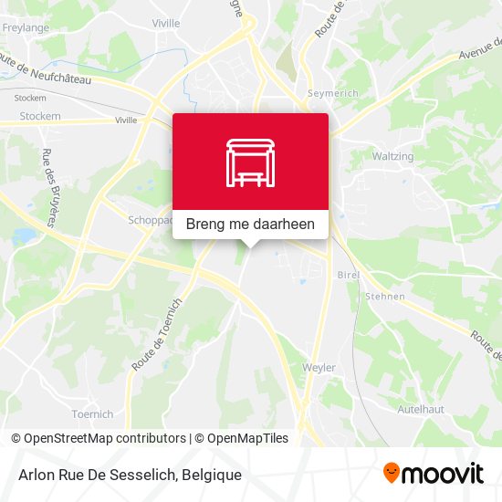 Arlon Rue De Sesselich kaart