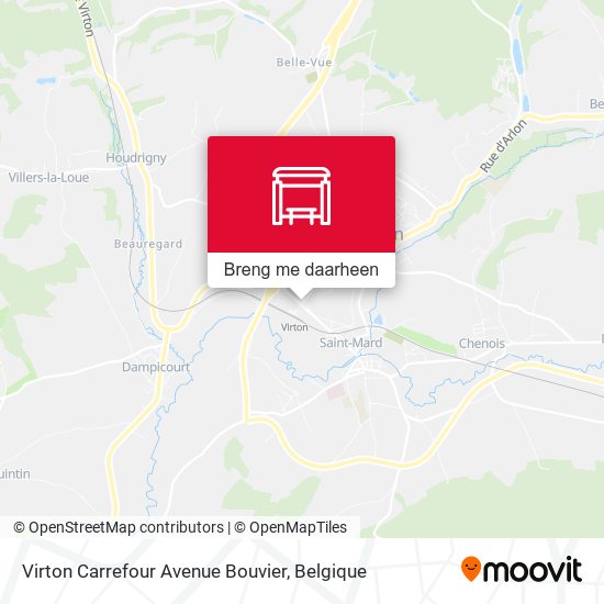 Virton Carrefour Avenue Bouvier kaart