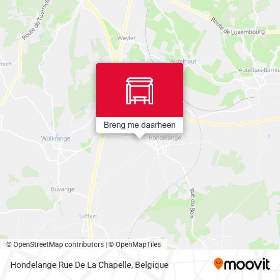 Hondelange Rue De La Chapelle kaart