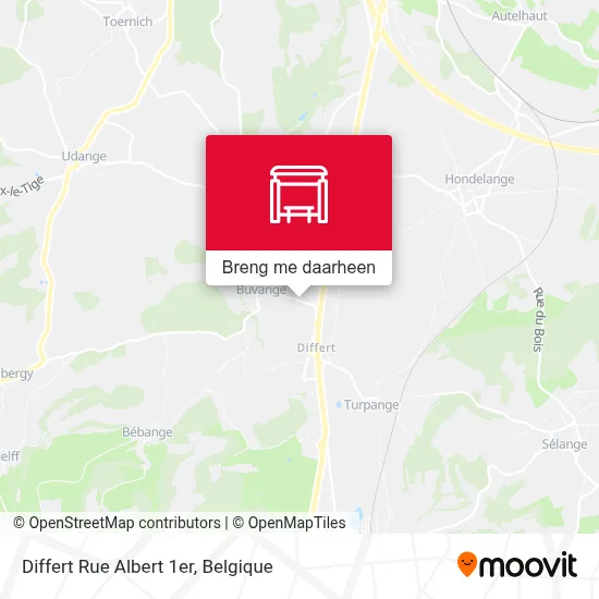 Differt Rue Albert 1er kaart