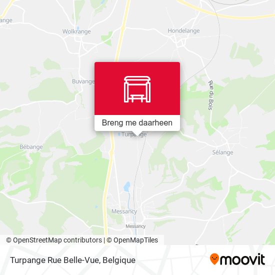 Turpange Rue Belle-Vue kaart