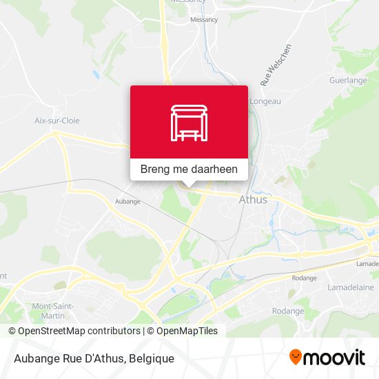 Aubange Rue D'Athus kaart