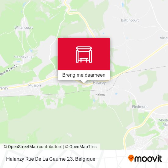 Halanzy Rue De La Gaume 23 kaart