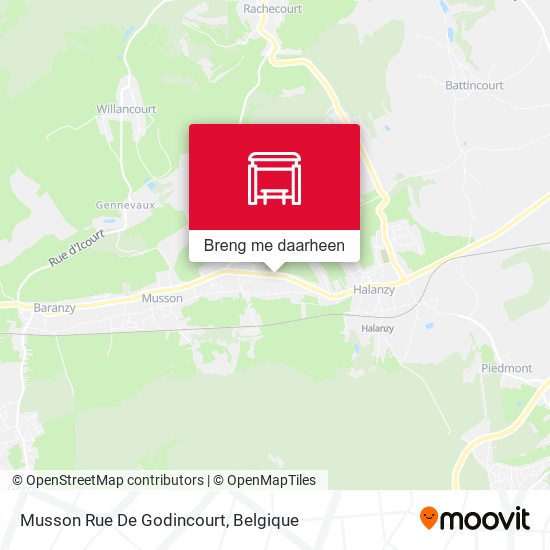 Musson Rue De Godincourt kaart