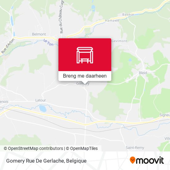 Gomery Rue De Gerlache kaart