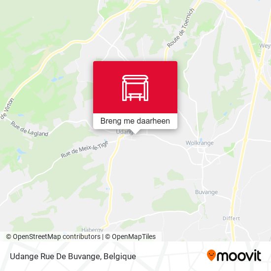 Udange Rue De Buvange kaart