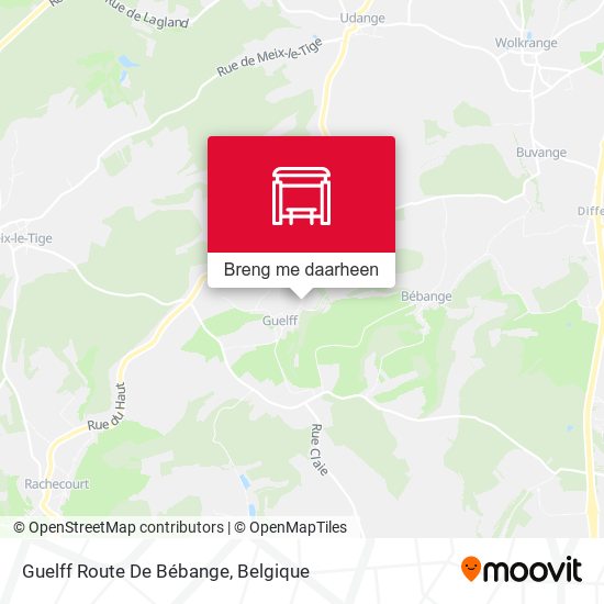 Guelff Route De Bébange kaart
