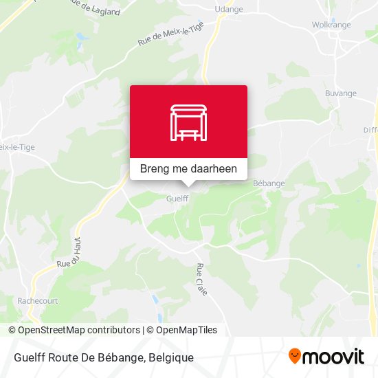 Guelff Route De Bébange kaart