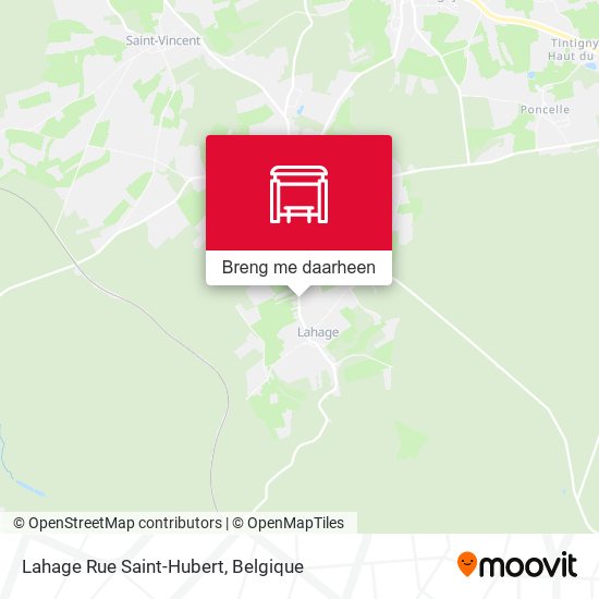 Lahage Rue Saint-Hubert kaart
