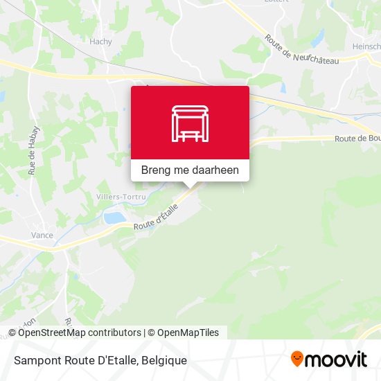 Sampont Route D'Etalle kaart