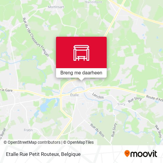 Etalle Rue Petit Routeux kaart