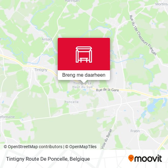 Tintigny Route De Poncelle kaart