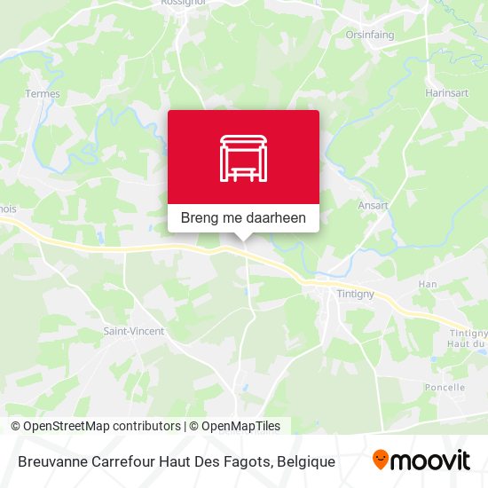 Breuvanne Carrefour Haut Des Fagots kaart