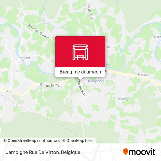 Jamoigne Rue De Virton kaart