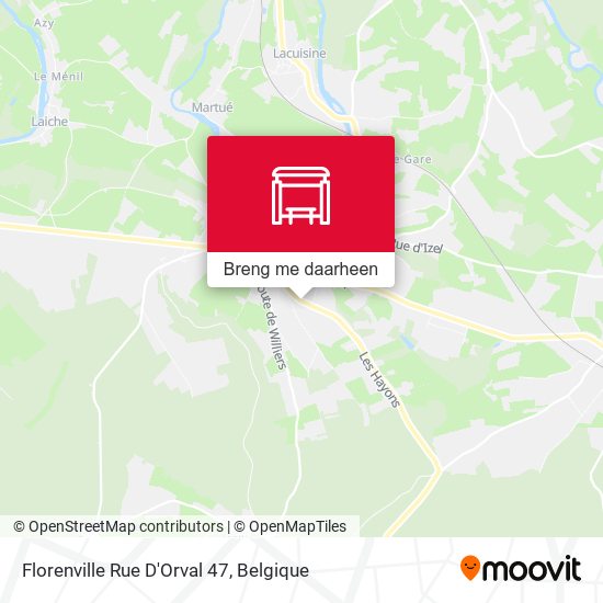 Florenville Rue D'Orval 47 kaart