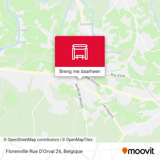 Florenville Rue D'Orval 26 kaart