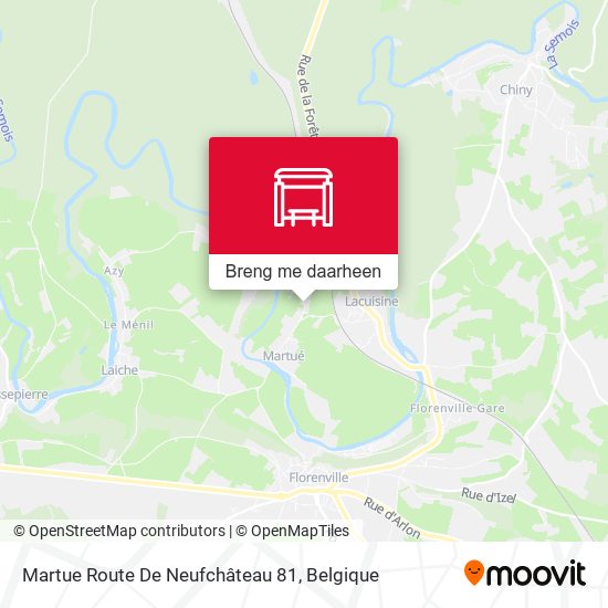 Martue Route De Neufchâteau 81 kaart