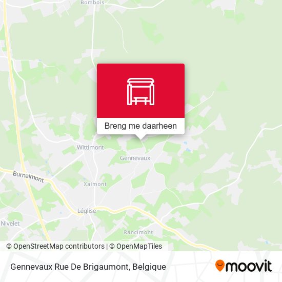 Gennevaux Rue De Brigaumont kaart