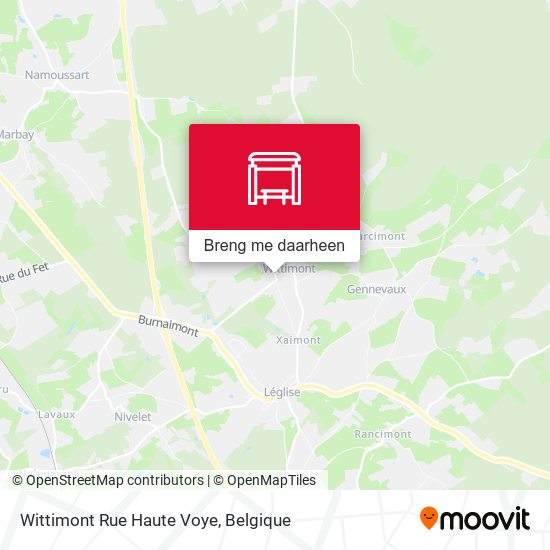 Wittimont Rue Haute Voye kaart