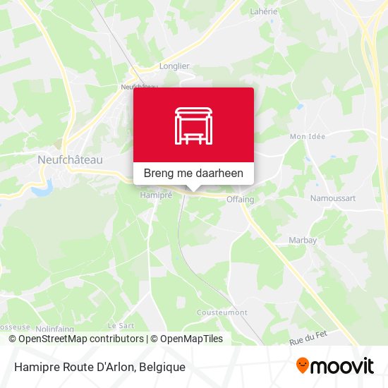 Hamipre Route D'Arlon kaart
