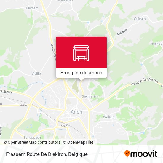 Frassem Route De Diekirch kaart