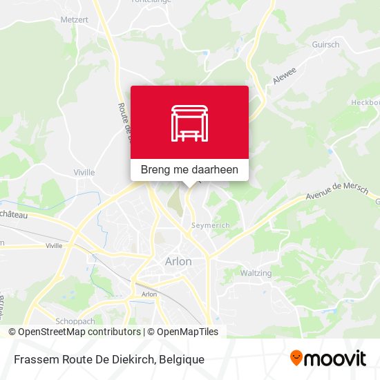 Frassem Route De Diekirch kaart