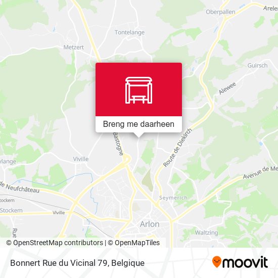 Bonnert Rue du Vicinal 79 kaart