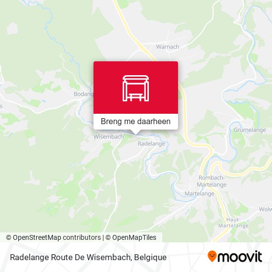Radelange Route De Wisembach kaart