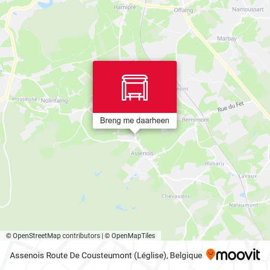 Assenois Route De Cousteumont (Léglise) kaart