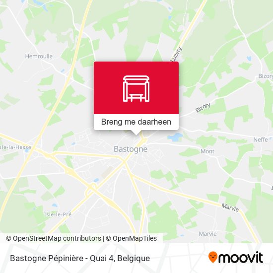 Bastogne Pépinière - Quai 4 kaart