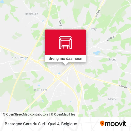 Bastogne Gare du Sud - Quai 4 kaart