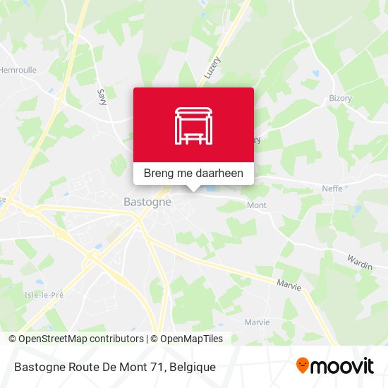 Bastogne Route De Mont 71 kaart