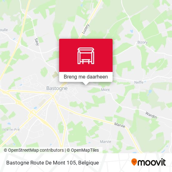 Bastogne Route De Mont 105 kaart