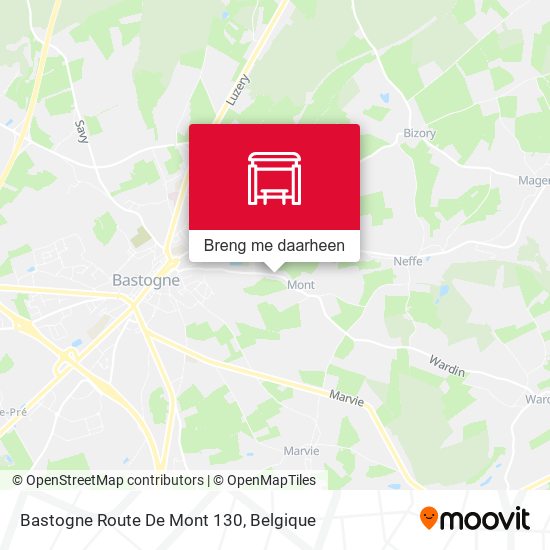 Bastogne Route De Mont 130 kaart