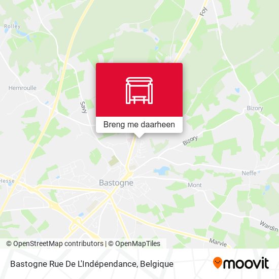 Bastogne Rue De L'Indépendance kaart