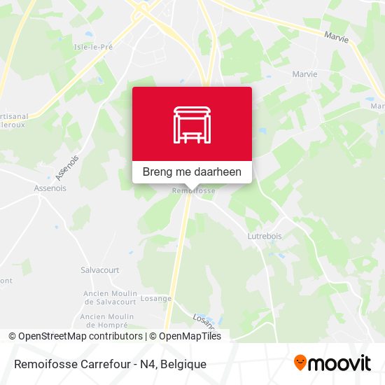 Remoifosse Carrefour - N4 kaart