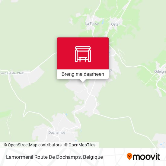 Lamormenil Route De Dochamps kaart